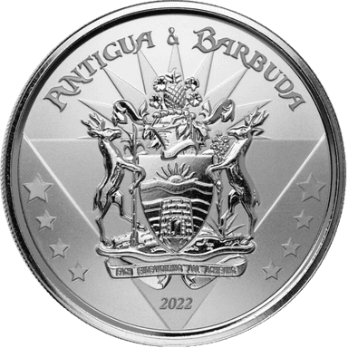 Zilveren Coat of Arms Antigua & Barbuda munt 1 troy ounce