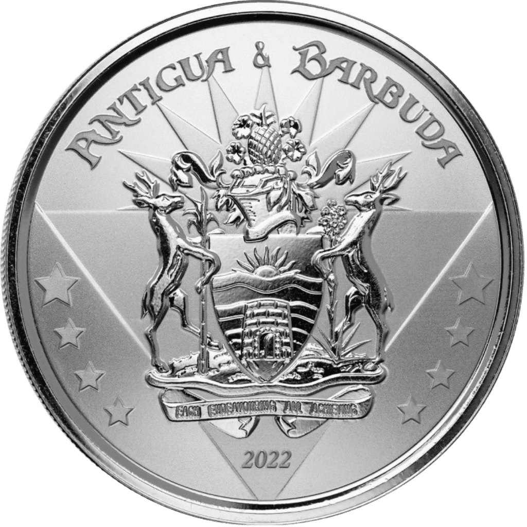 Zilveren Coat of Arms Antigua & Barbuda munt 1 troy ounce