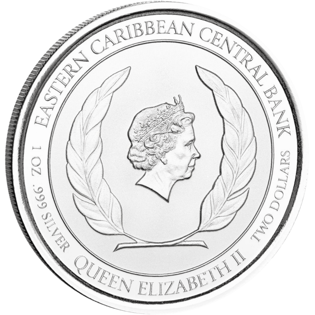 Zilveren Coat of Arms Antigua & Barbuda munt 1 troy ounce