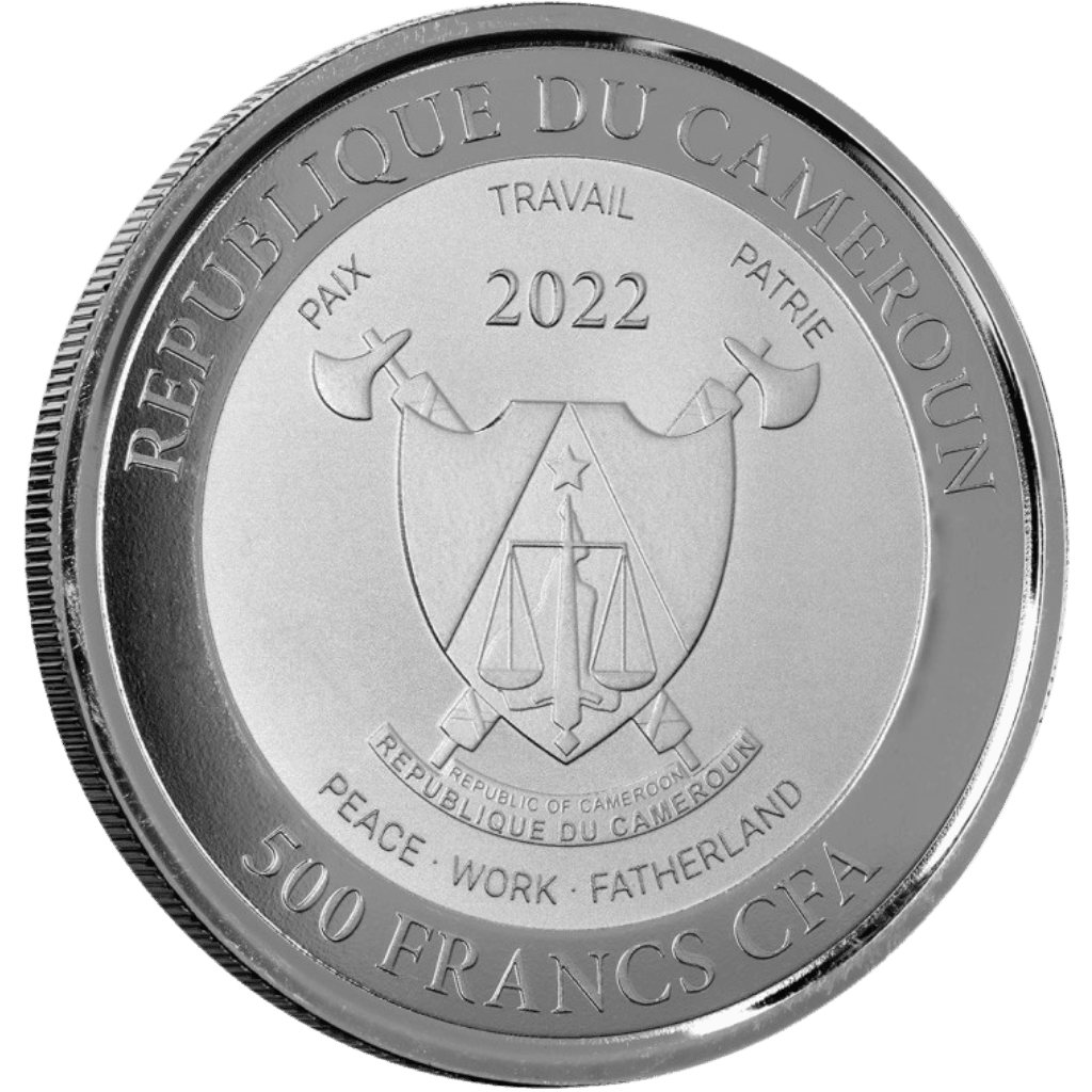 Zilveren Cameroon Mandrill munt 1 troy ounce