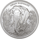 Zilveren Cambodia Elephant munt 1 troy ounce 1