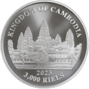 Zilveren Cambodia Elephant munt 1 troy ounce 2