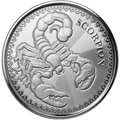 Zilveren Chad Scorpion munt 1 troy ounce