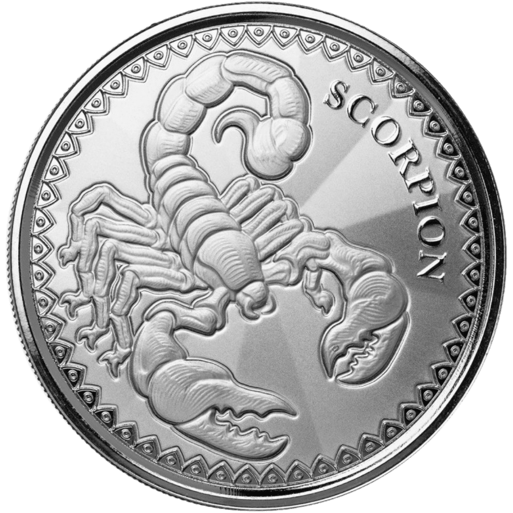 Zilveren Chad Scorpion munt 1 troy ounce