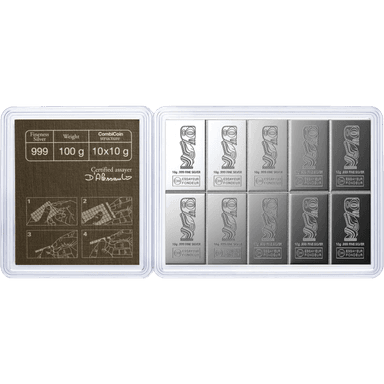 Valcambi CombiCoin 10 x 10 gram zilver