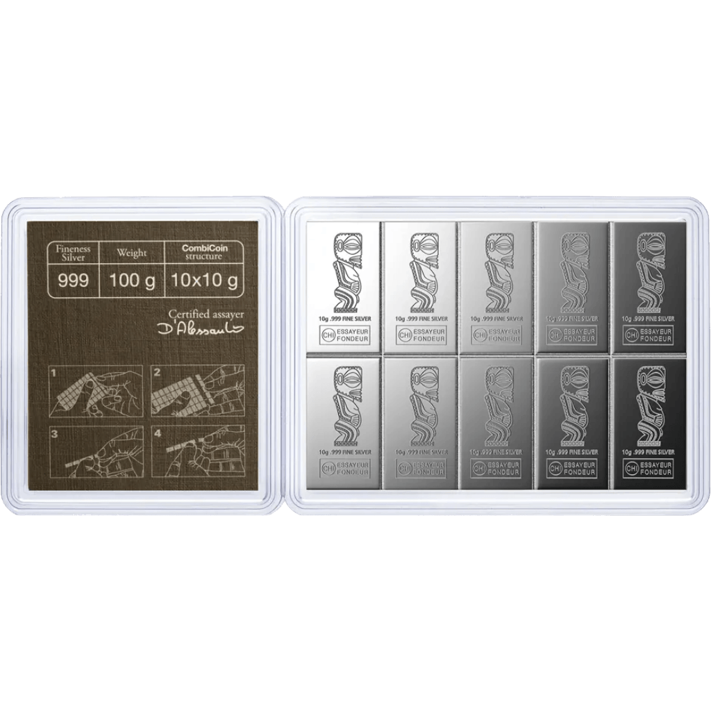 Valcambi CombiCoin 10 x 10 gram zilver