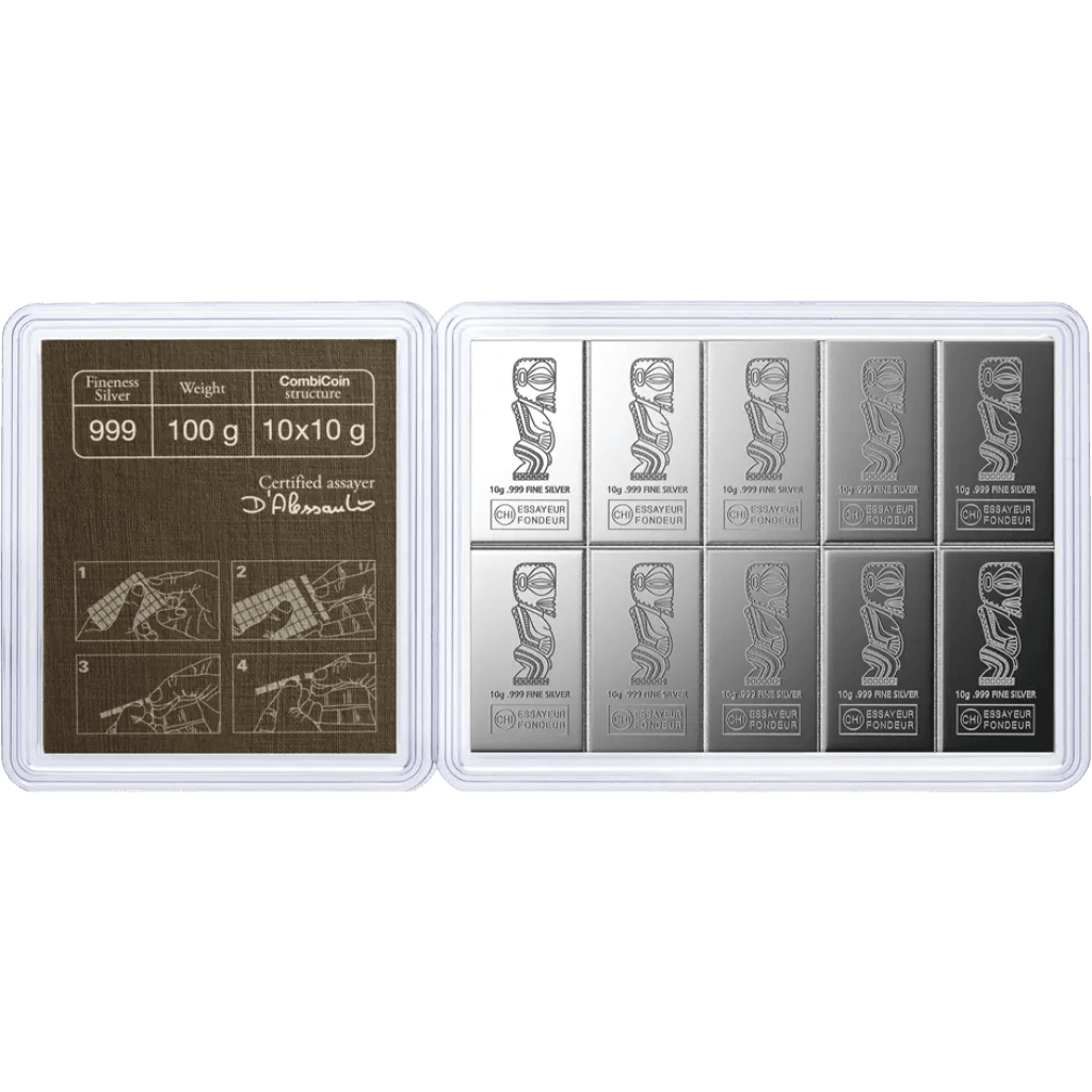 Valcambi CombiCoin 10 x 10 gram zilver