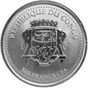 Zilveren Congo Silverback Gorilla munt 1 troy ounce 2