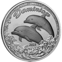 Zilveren Dominica Dolphin munt 1 troy ounce 1