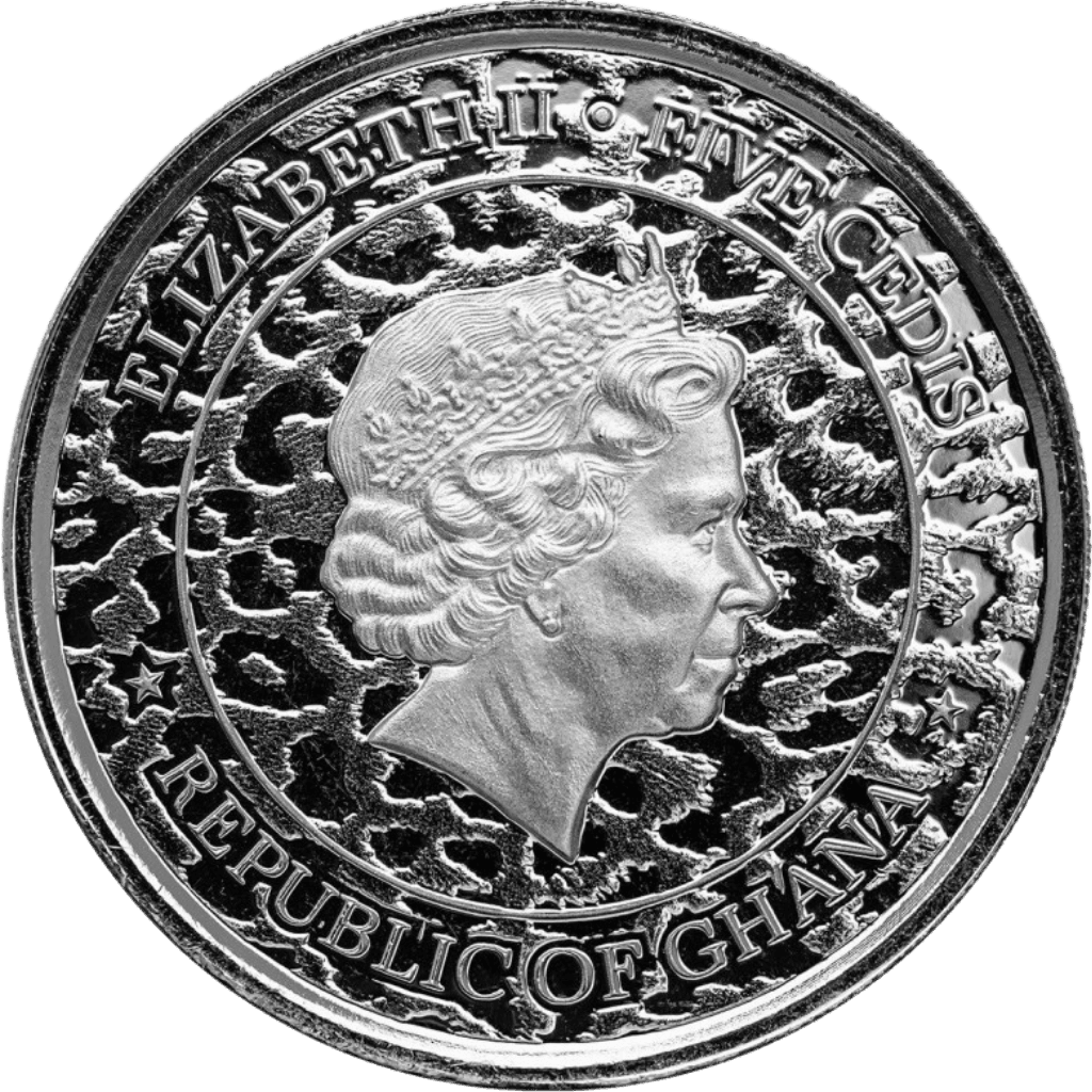 Zilveren Ghana Leopard munt 1 troy ounce