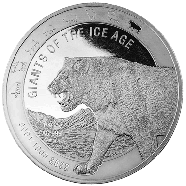 Zilveren Giants of the ice age munt 1 kilo