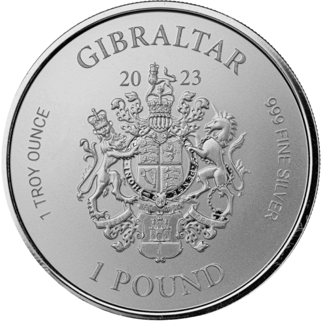 Zilveren Gibraltar War Elephant munt 1 troy ounce