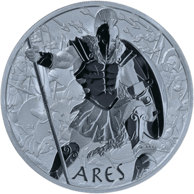 Zilveren Gods of Olympus Ares munt 1 troy ounce