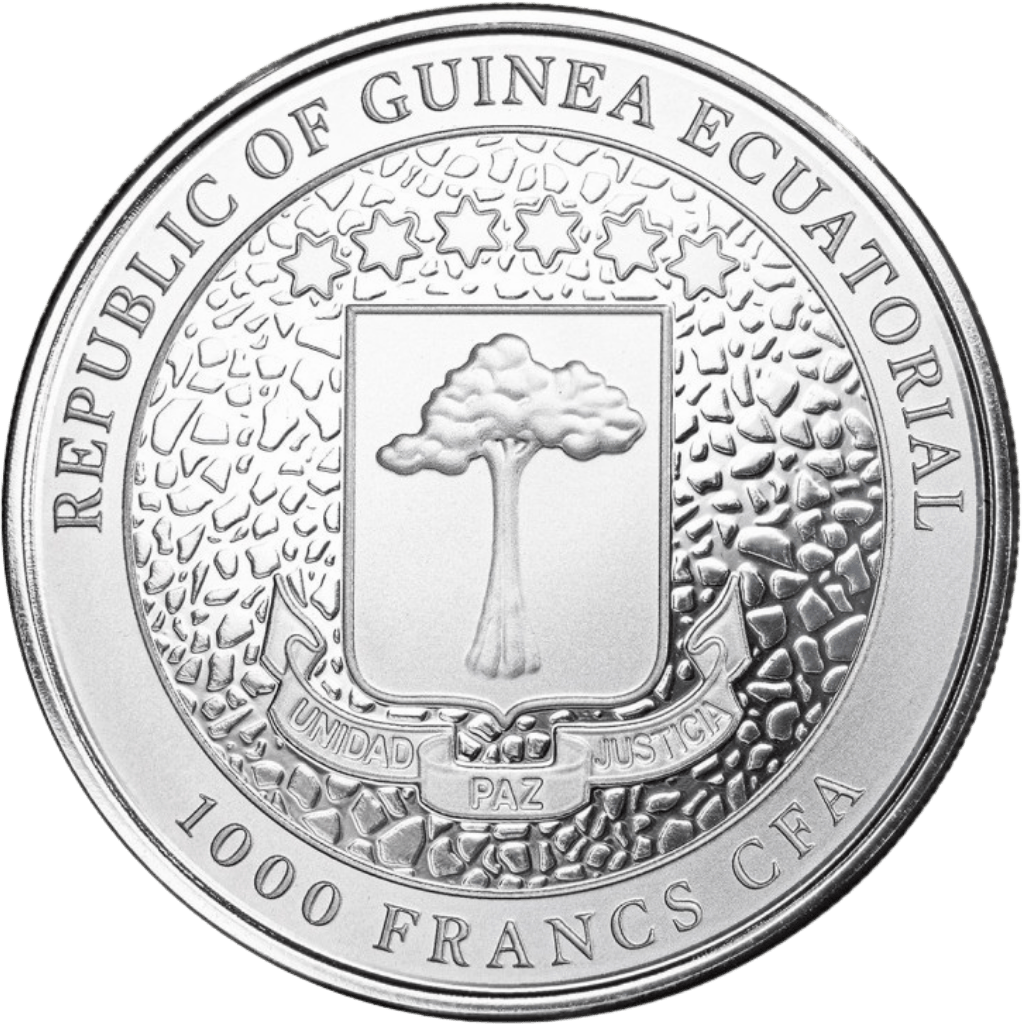 Zilveren Republic of Guinea Giraffe munt 1 troy ounce
