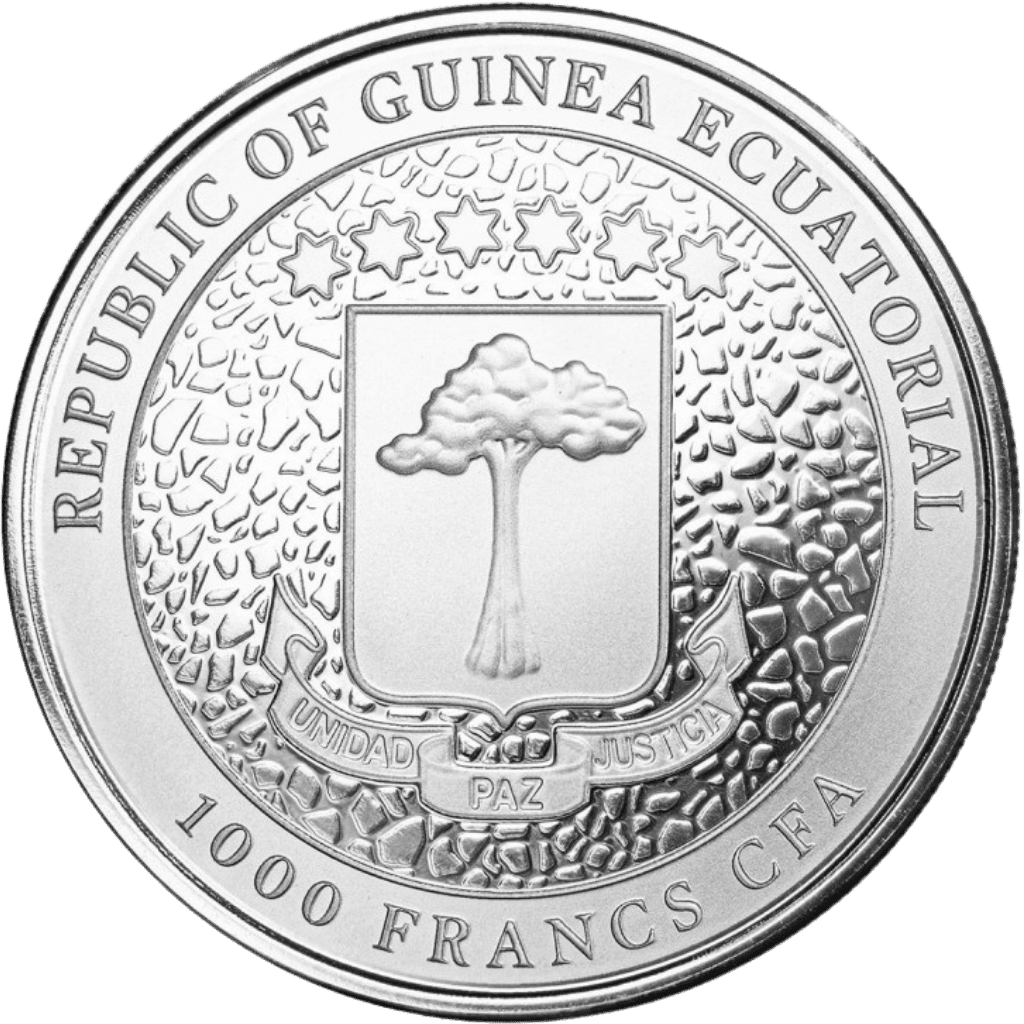 Zilveren Republic of Guinea Giraffe munt 1 troy ounce