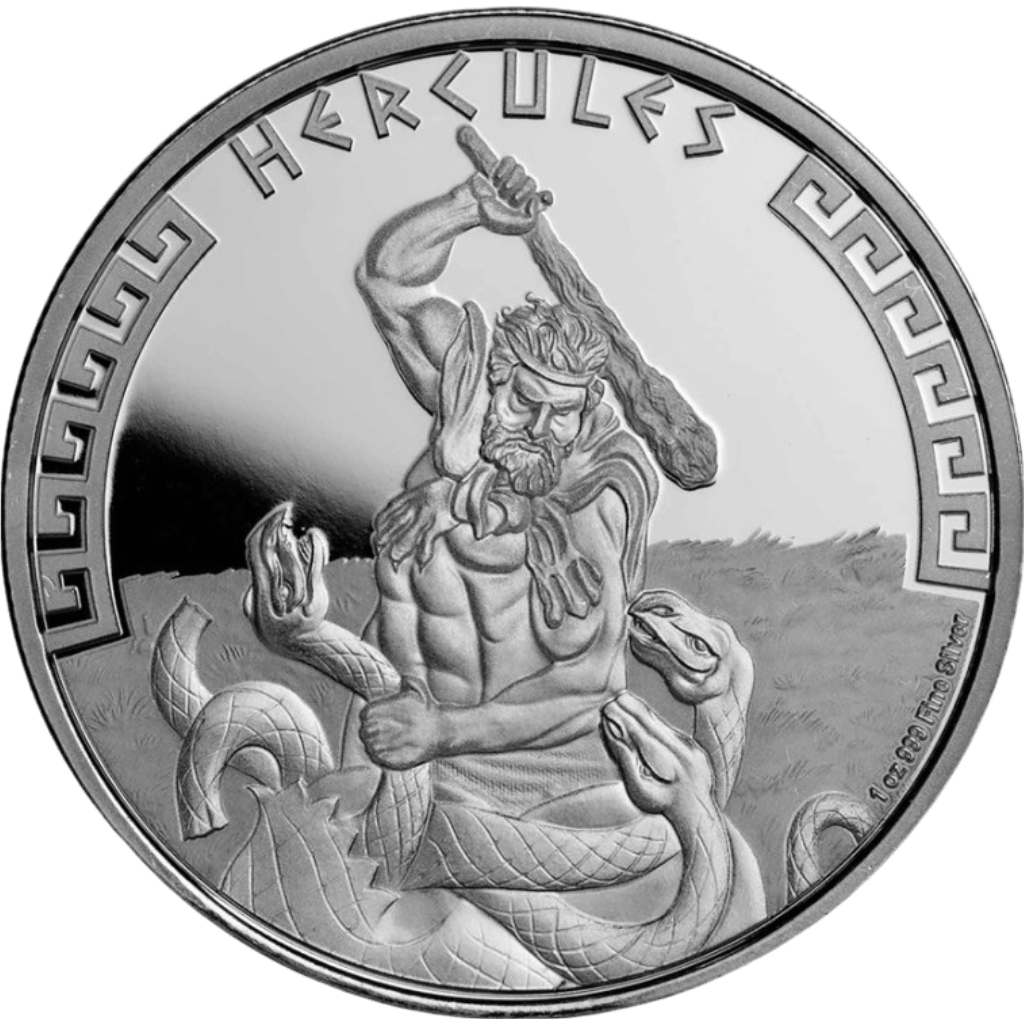 Zilveren Hercules munt 1 troy ounce