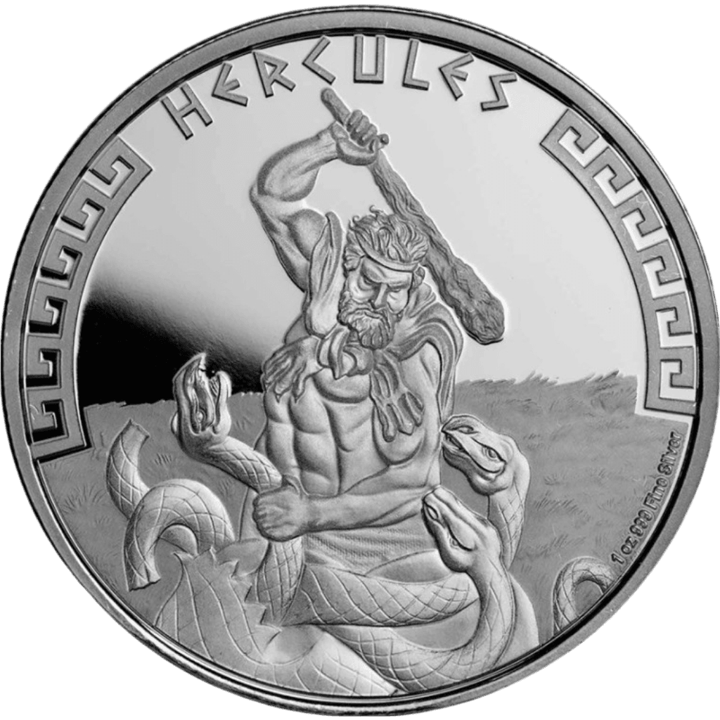 Zilveren Hercules munt 1 troy ounce