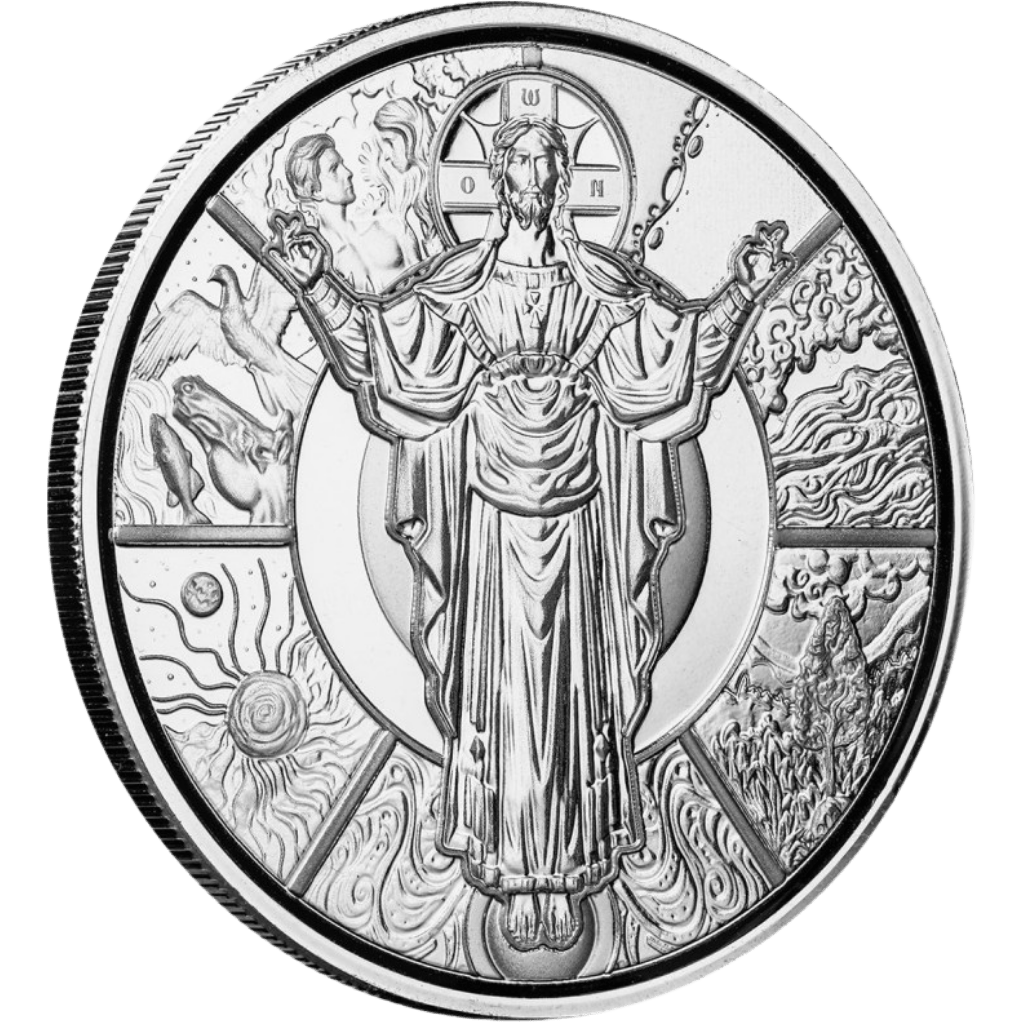 Zilveren Jesus the Creator munt 1 troy ounce