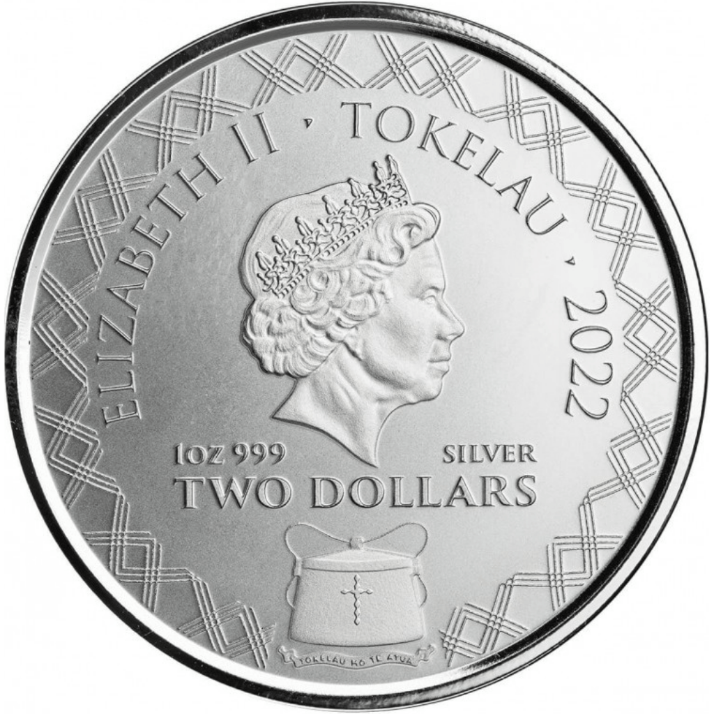Zilveren Komodo Dragon munt 1 troy ounce