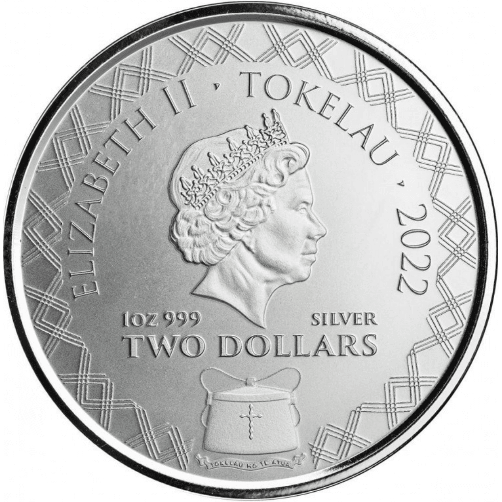 Zilveren Komodo Dragon munt 1 troy ounce