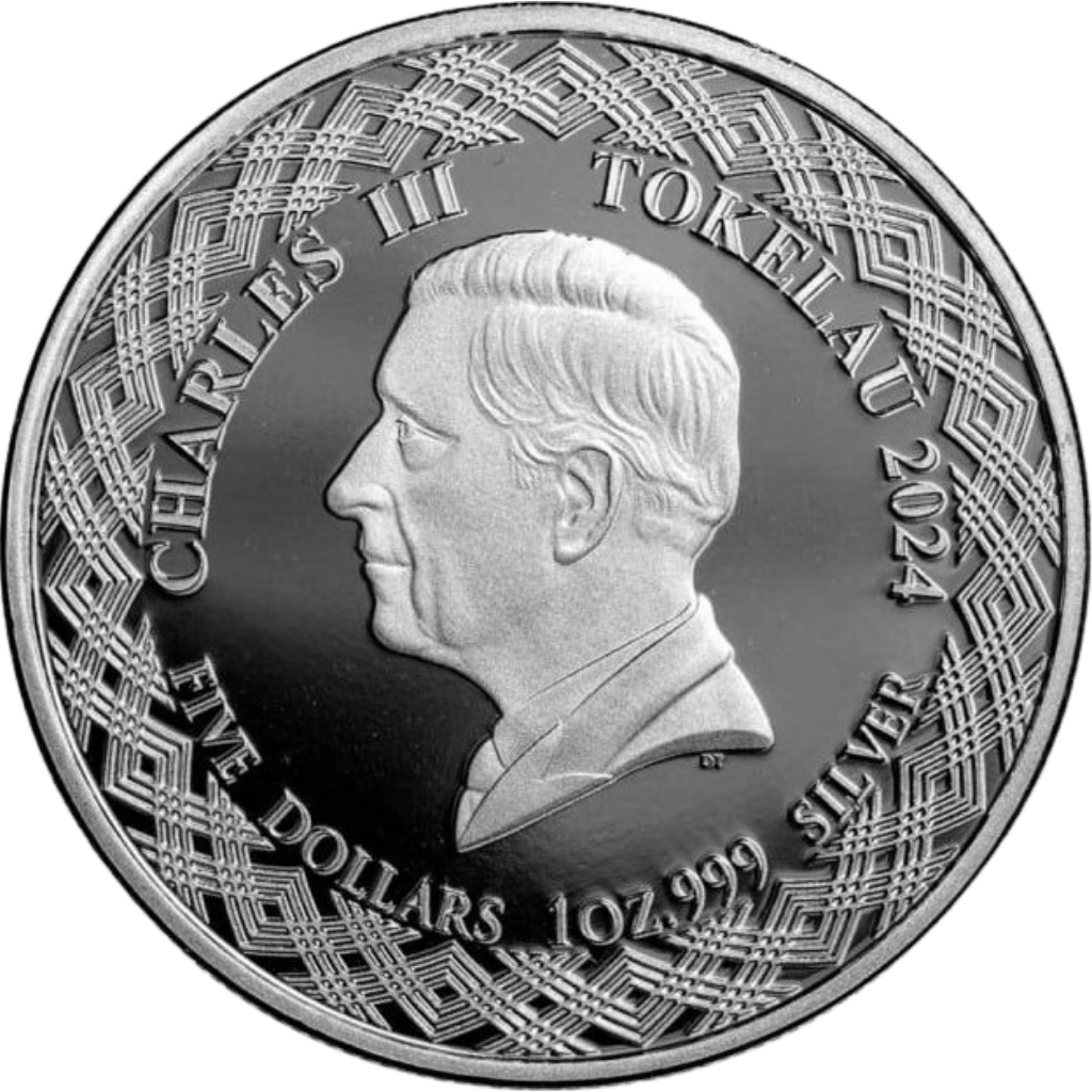 Zilveren Longfin Bannerfish munt 1 troy ounce