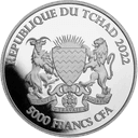 Zilveren Republiek Tsjaad Mandala Zebra munt 1 troy ounce 2