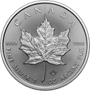 Zilveren Maple Leaf munt 1 troy ounce CU 1