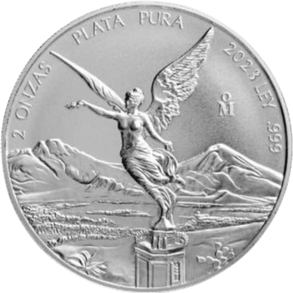 Zilveren Mexican Libertad munt 2 troy ounce