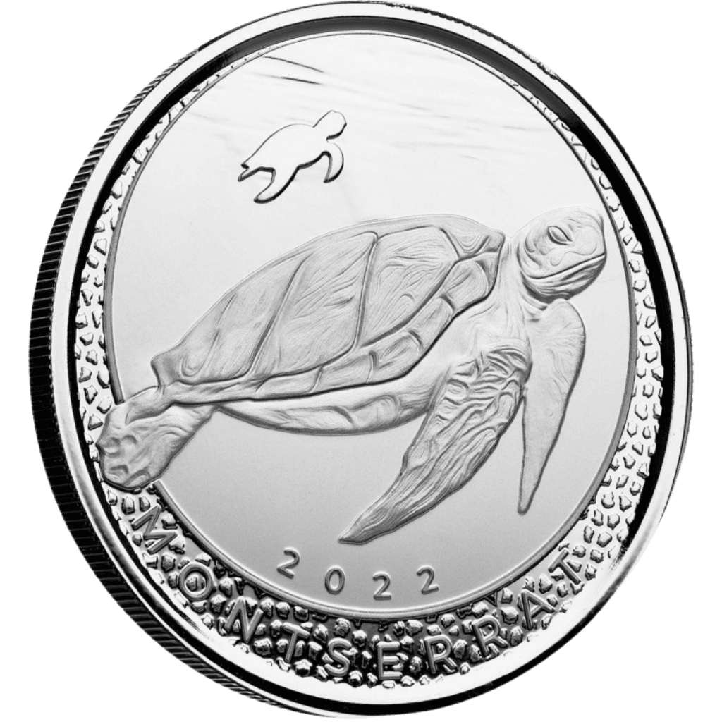 Zilveren Monsterrat Sea Turtle munt 1 troy ounce
