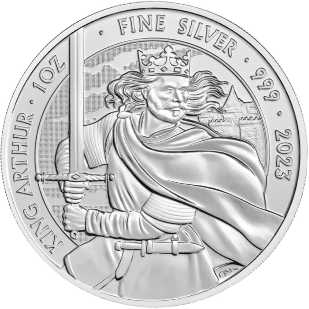 Zilveren Myths & Legends King Arthur munt 1 troy ounce