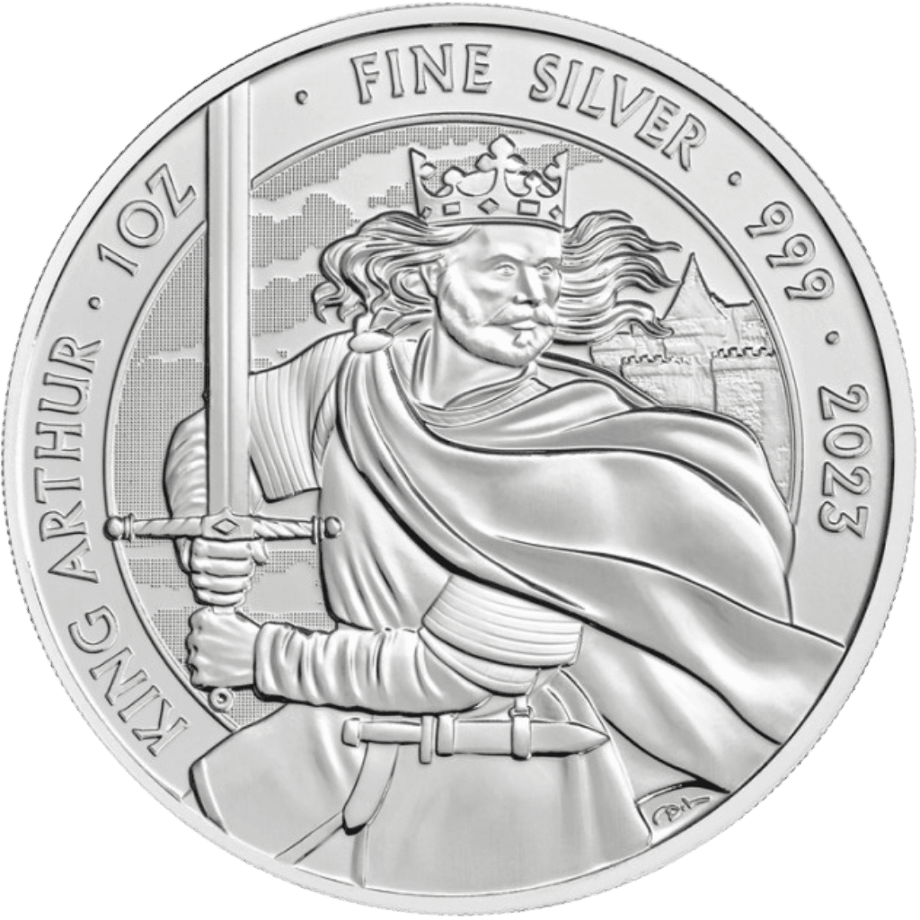 Zilveren Myths & Legends King Arthur munt 1 troy ounce