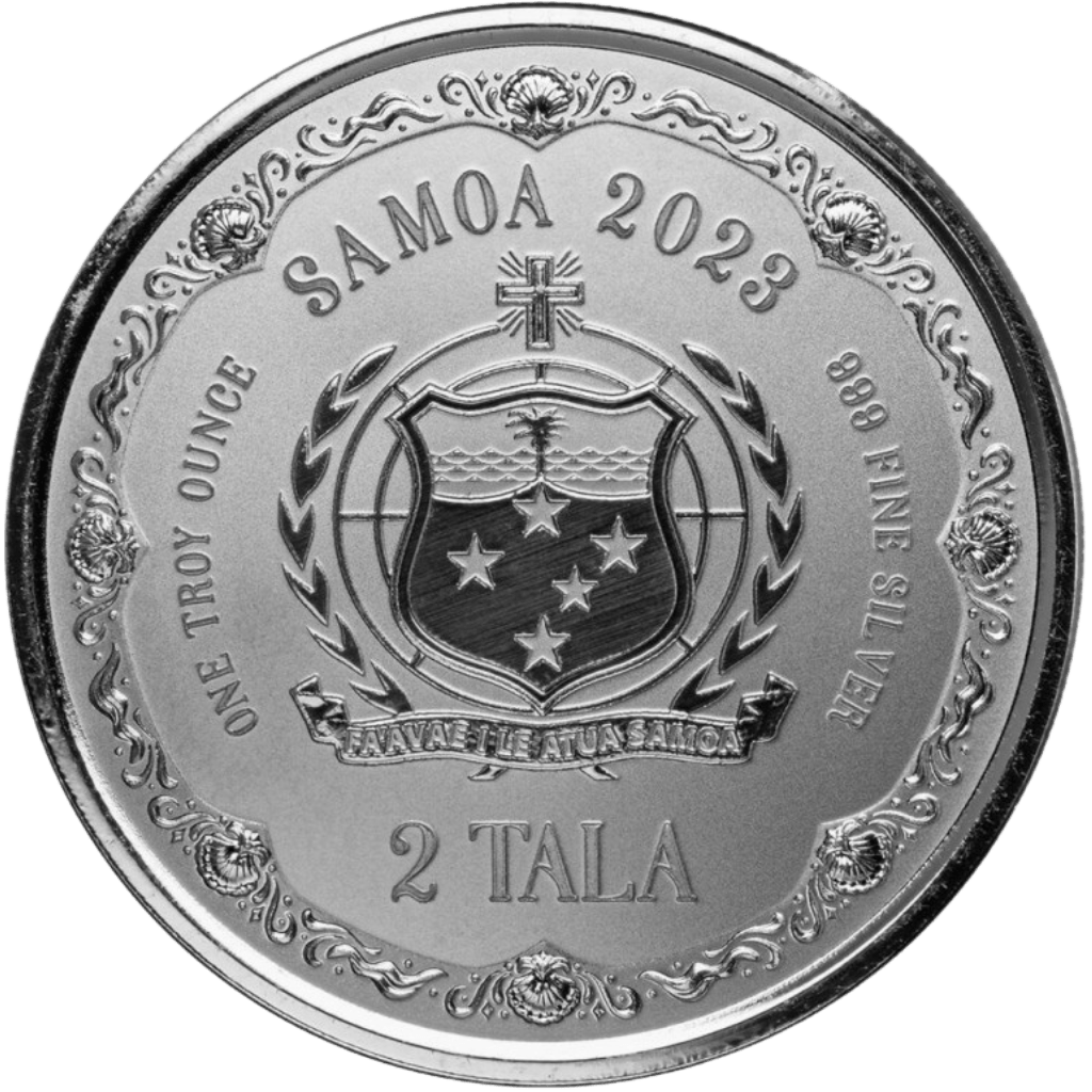 Zilveren Pacific Mermaid and Daughter munt 1 troy ounce