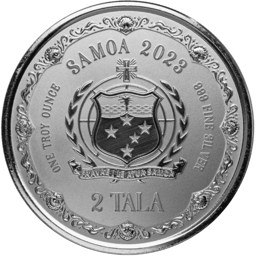 Zilveren Pacific Mermaid and Daughter munt 1 troy ounce