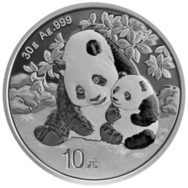 Zilveren panda munt 30 gram