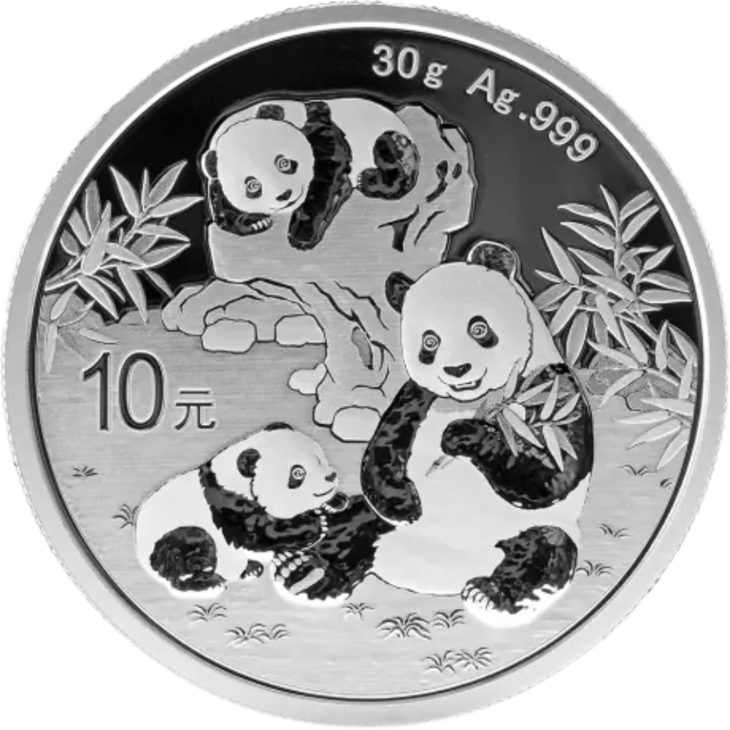 Zilveren panda munt 30 gram