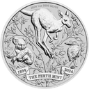 Zilveren The Perth Mint 125th Anniversary munt 1 troy ounce 1