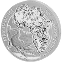 Zilveren Rwanda Nile Crocodile munt 1 troy ounce 1