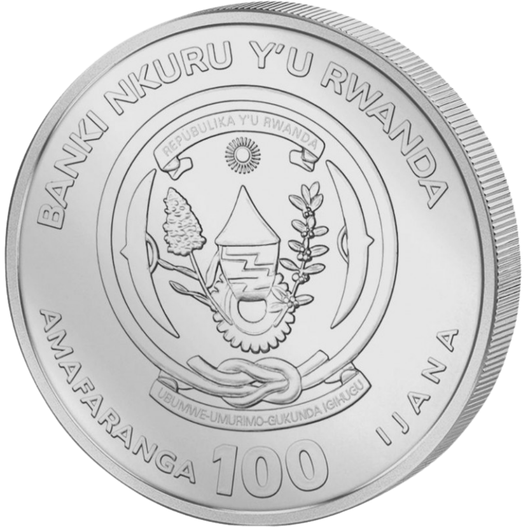 Zilveren Rwanda Nile Crocodile munt 1 troy ounce