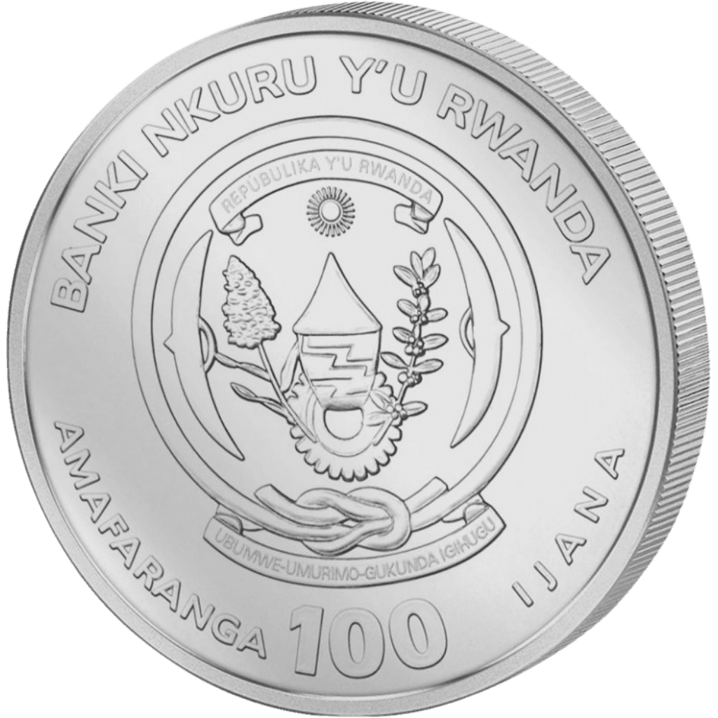 Zilveren Rwanda Nile Crocodile munt 1 troy ounce