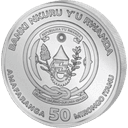 Zilveren Rwanda Mountain Gorilla munt 1 troy ounce 2