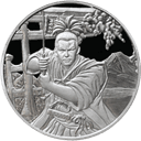 Zilveren Samurai Ancient Warriors munt 1 troy ounce 1