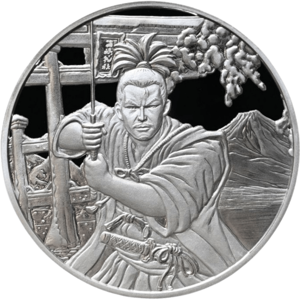 Zilveren Samurai Ancient Warriors munt 1 troy ounce