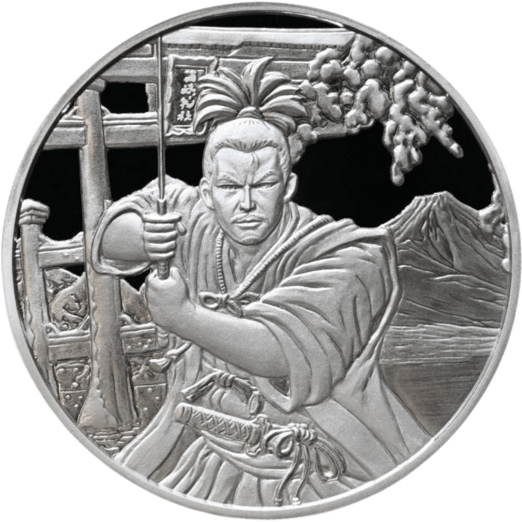 Zilveren Samurai Ancient Warriors munt 1 troy ounce