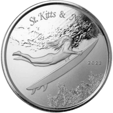 Zilveren St. Kitts and Nevis Underwater munt 1 troy ounce