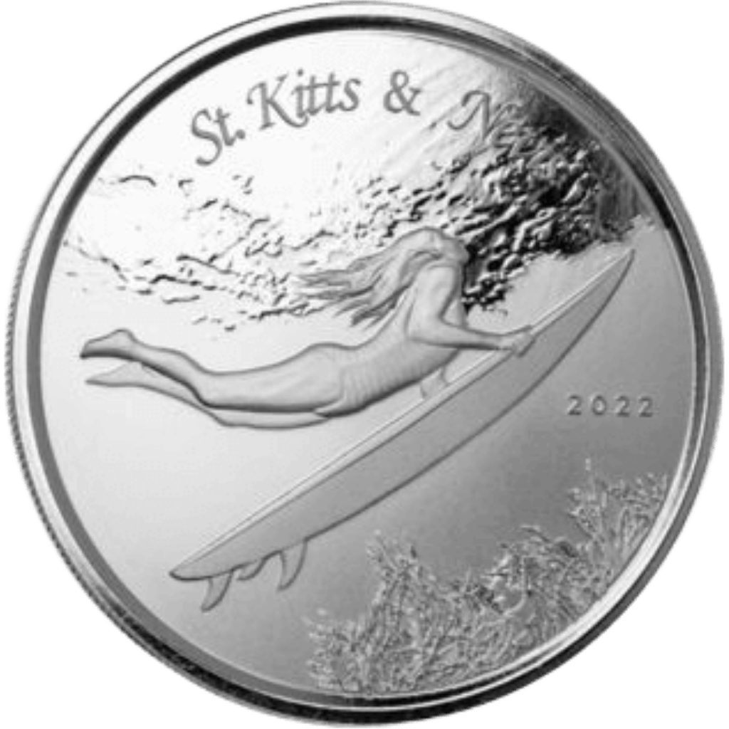 Zilveren St. Kitts and Nevis Underwater munt 1 troy ounce