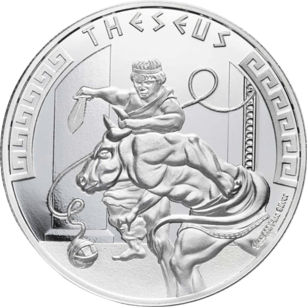 Zilveren Theseus & The Minotaurus munt 1 troy ounce