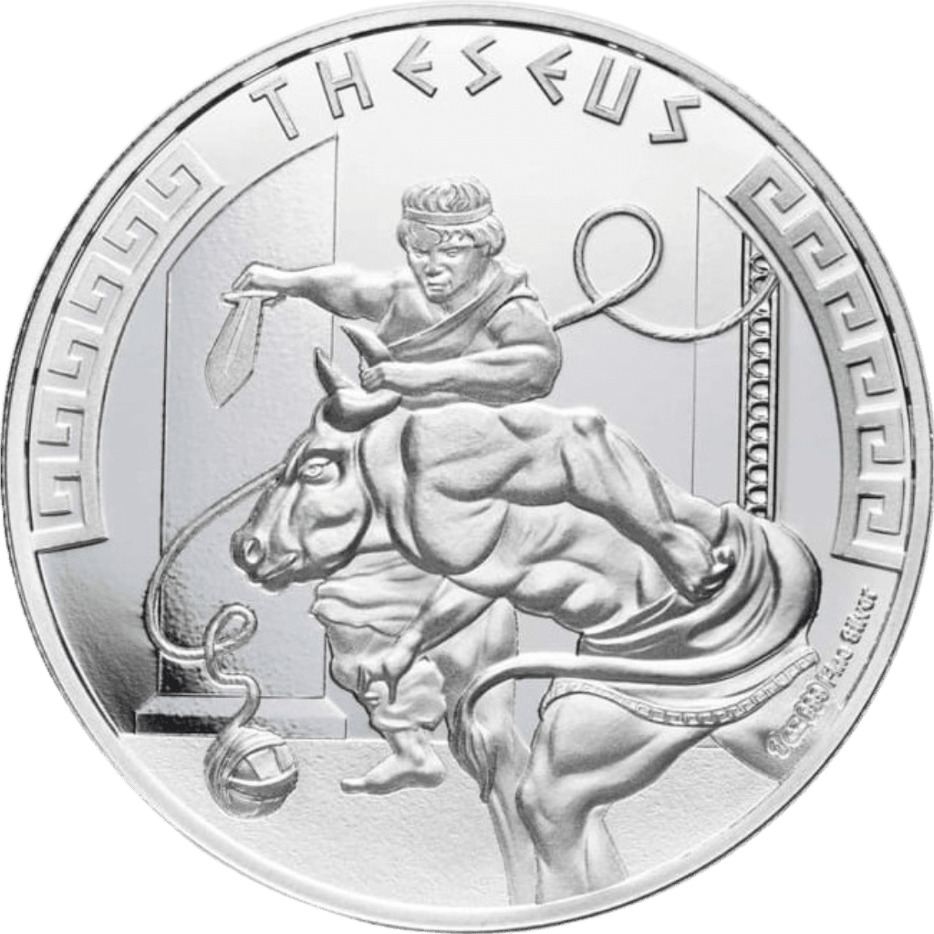 Zilveren Theseus & The Minotaurus munt 1 troy ounce