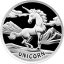 Zilveren Mythical Creatures Unicorn munt 1 troy ounce 1