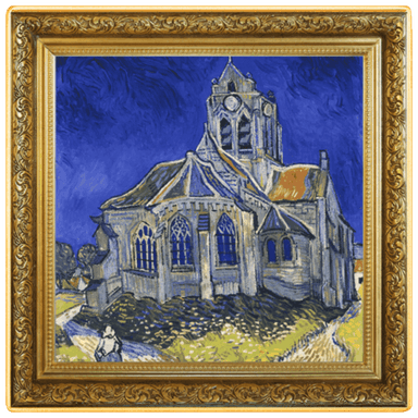 Zilveren Vincent van Gogh The Church at Auvers munt 1 troy ounce