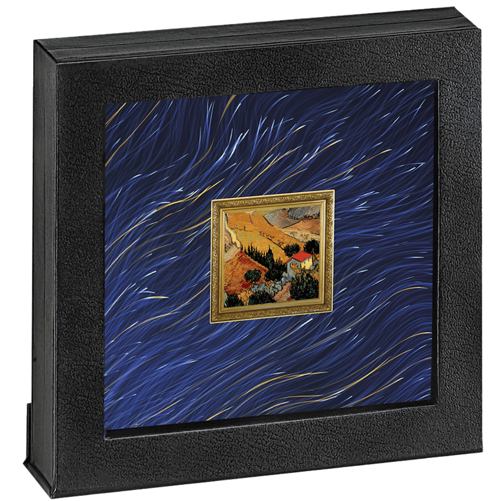 Zilveren Vincent van Gogh Valley with ploughman 1 troy ounce